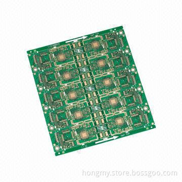 4-layered Rigid PCB with Green Solder Mask/White Silkscreen/FR4/T1.6mm/0.1mm Line Width